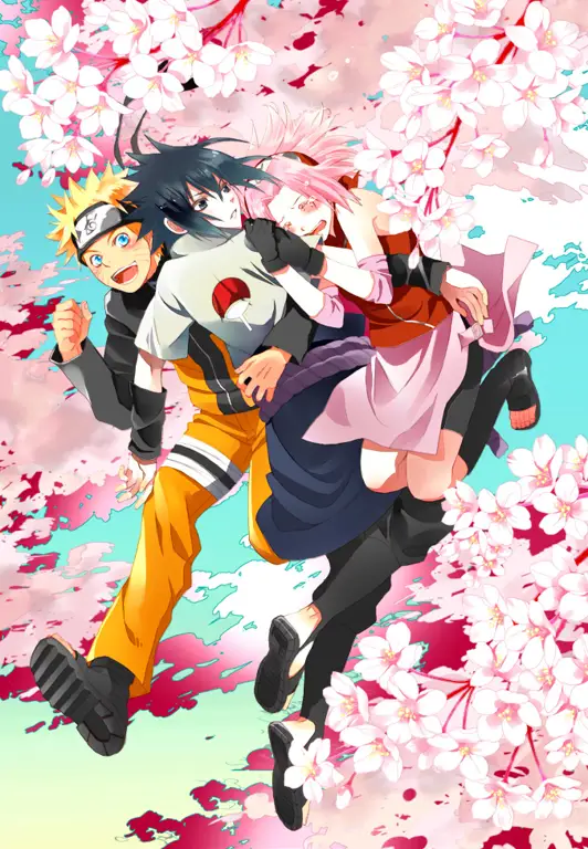 Tim Kerja Sama Tim 7 (Naruto, Sasuke, Sakura)