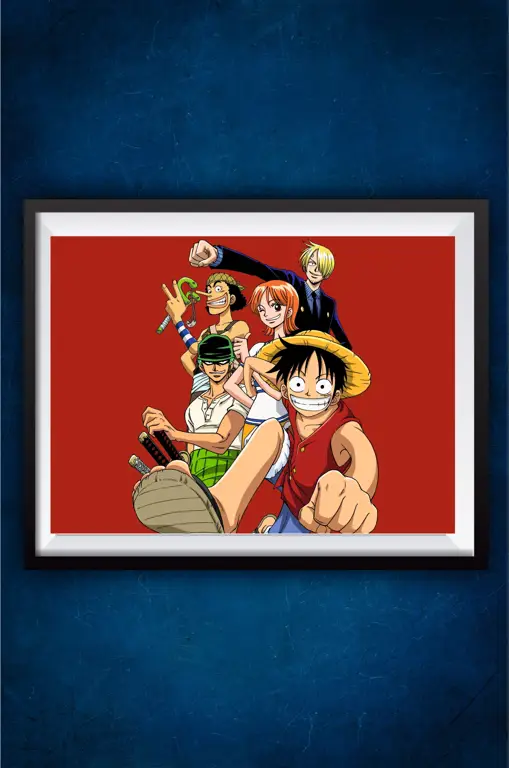 Luffy dan kru Topi Jerami dalam petualangan mereka Gambar Luffy dan kru Topi Jerami