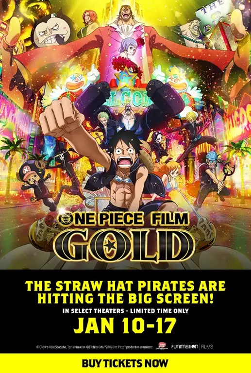 Poster One Piece Film: Gold yang Menarik Poster film One Piece Film: Gold