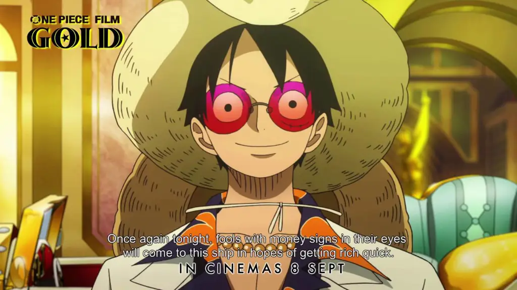Luffy dan kru Topi Jerami beraksi di Gran Tesoro Adegan seru dari One Piece Film: Gold