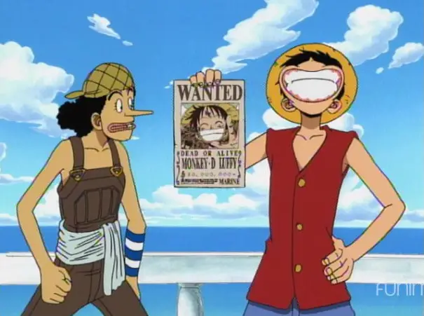 Luffy dan kru Topi Jerami Gambar Luffy dari One Piece