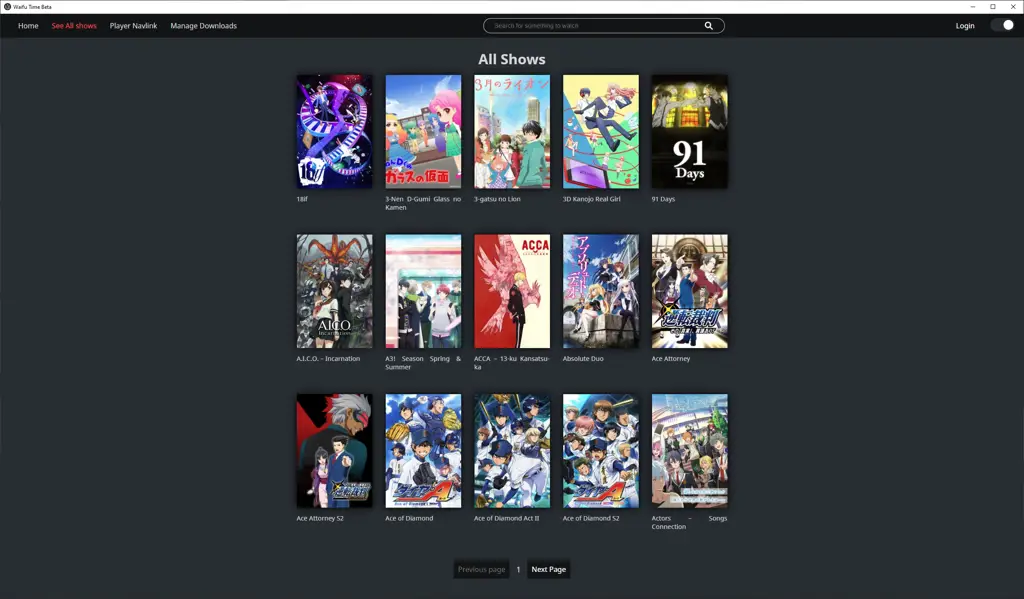 Aplikasi Streaming Anime dengan UI yang Ramah Pengguna Antarmuka aplikasi streaming anime yang mudah digunakan