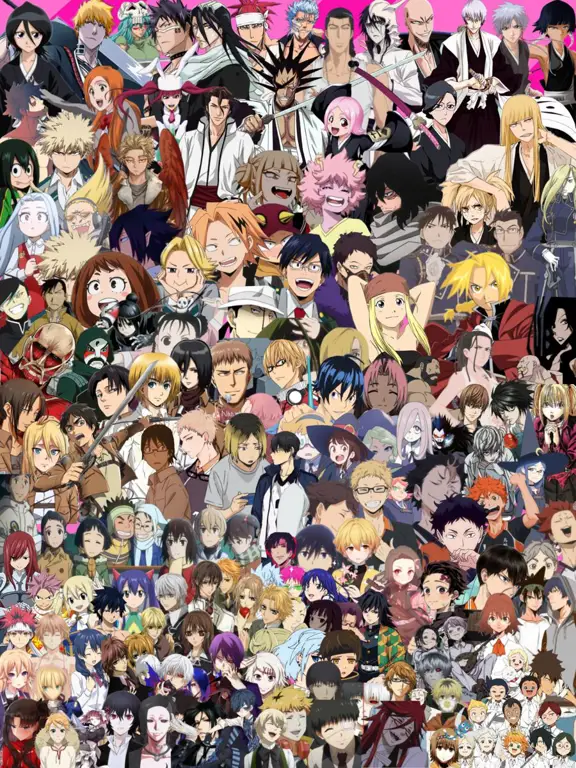 Jelajahi Dunia Anime yang Beragam Berbagai karakter anime dengan gaya yang berbeda-beda