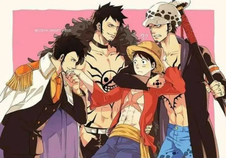 Menikmati One Piece bersama kru Topi Jerami Gambar Luffy dan kru Topi Jerami menonton anime bersama