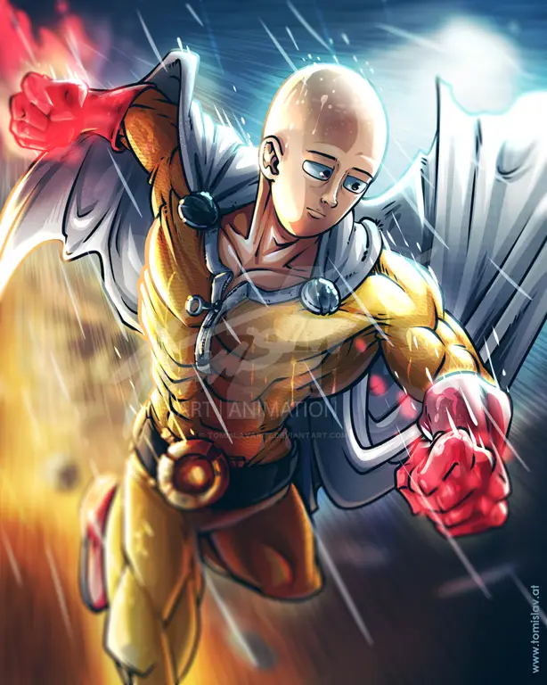 Kekuatan Saitama yang luar biasa! Saitama, pahlawan botak dari One Punch Man