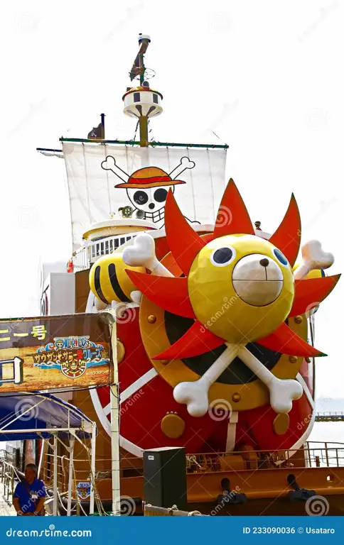 Thousand Sunny, Kapal Petualangan Gambar Thousand Sunny, kapal ikonik kru Topi Jerami