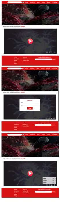 Situs Streaming Anime yang Ramah Pengguna Antarmuka situs web streaming anime yang modern dan mudah digunakan