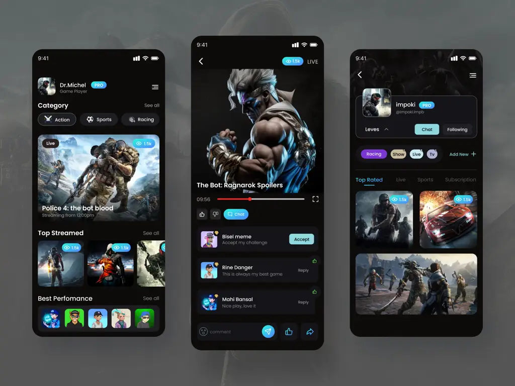 Antarmuka Platform Streaming Contoh antarmuka pengguna platform streaming anime