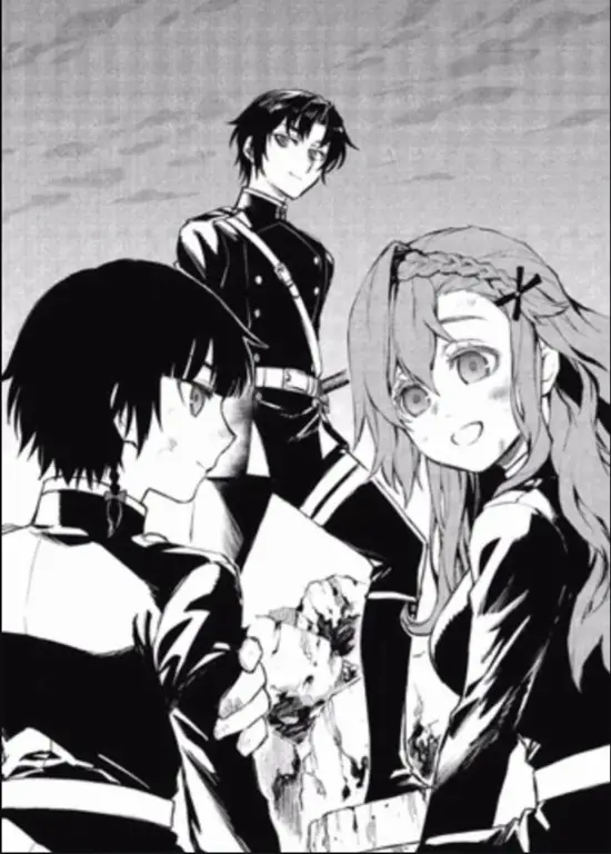 Ilustrasi menarik dari manga Owari no Seraph Panel manga Owari no Seraph yang menarik