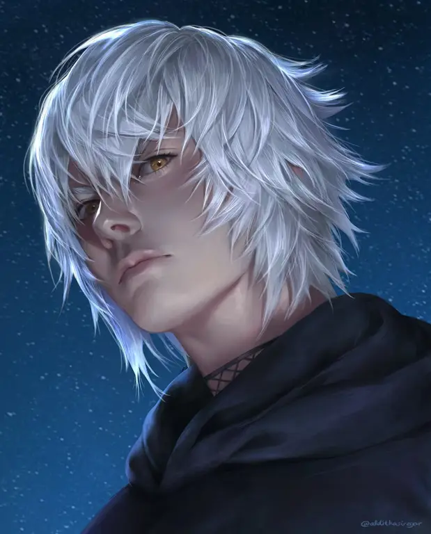 Desain karakter yang detail dalam anime Overlord Gambar desain karakter dari anime Overlord
