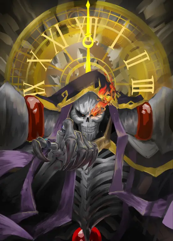 Ainz Ooal Gown, sang penguasa Nazarick Gambar Ainz Ooal Gown, karakter utama Overlord
