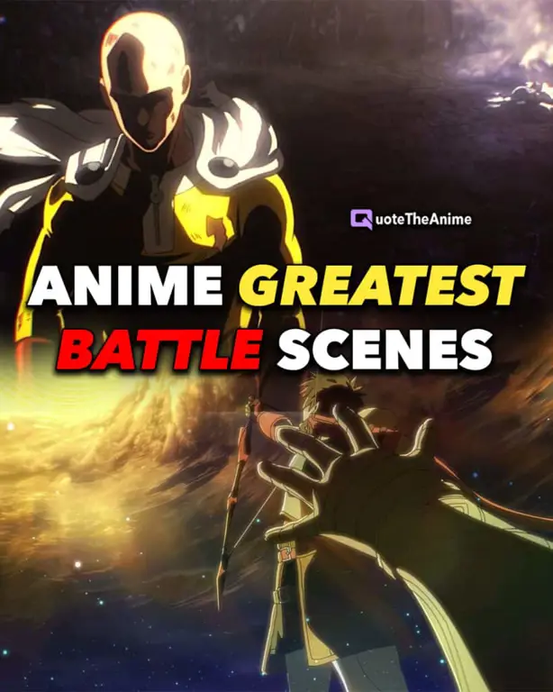 Adegan pertarungan yang menegangkan Gambar adegan pertarungan anime yang menegangkan