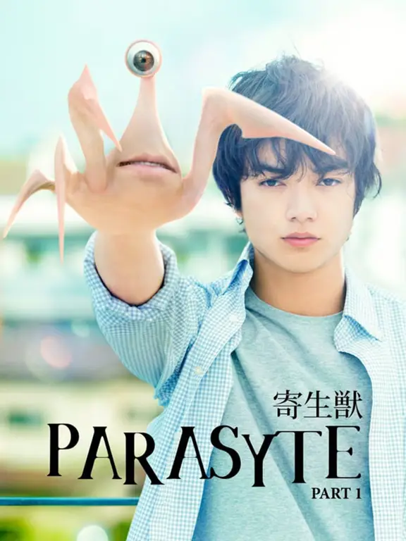 Poster karakter utama anime Parasyte Poster karakter anime Parasyte