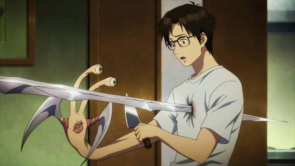Shinichi dan Migi, sebuah persahabatan yang tak terduga Shinichi dan Migi dalam Parasyte