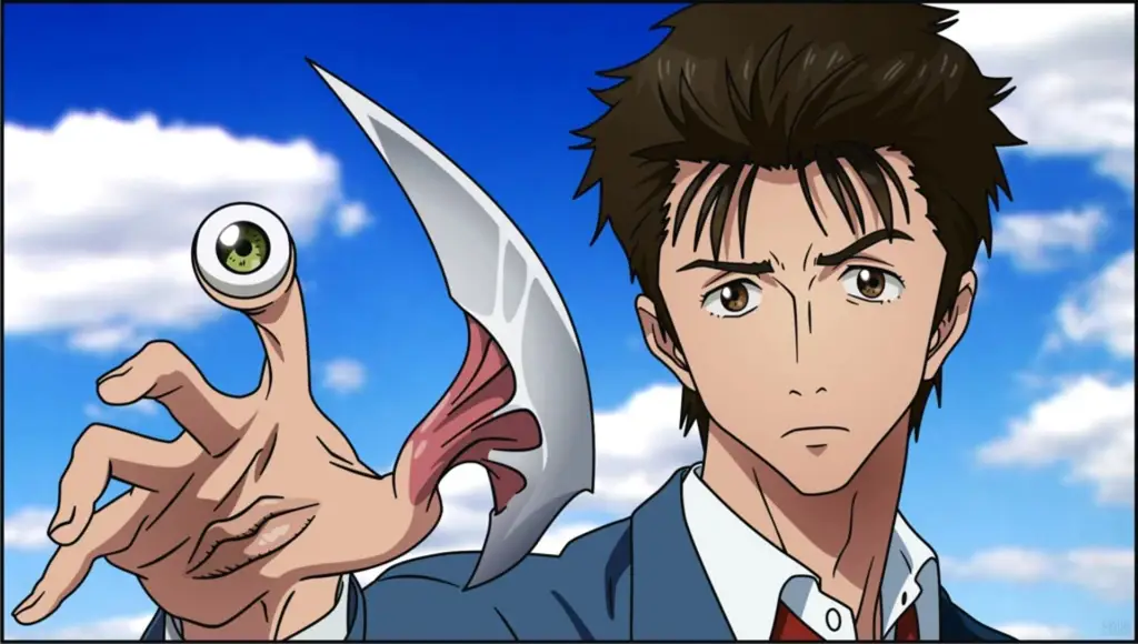 Adegan Pertarungan Menegangkan dalam Parasyte Adegan aksi dari anime Parasyte -the Maxim-