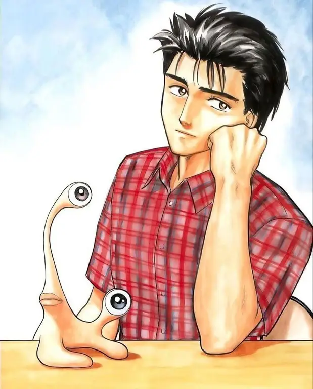 Shinichi dan Migi dalam Aksi Shinichi dan Migi dari Anime Parasyte