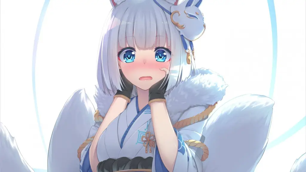 Ekspresi manis dalam anime romance Gadis anime yang sedang memerah pipinya