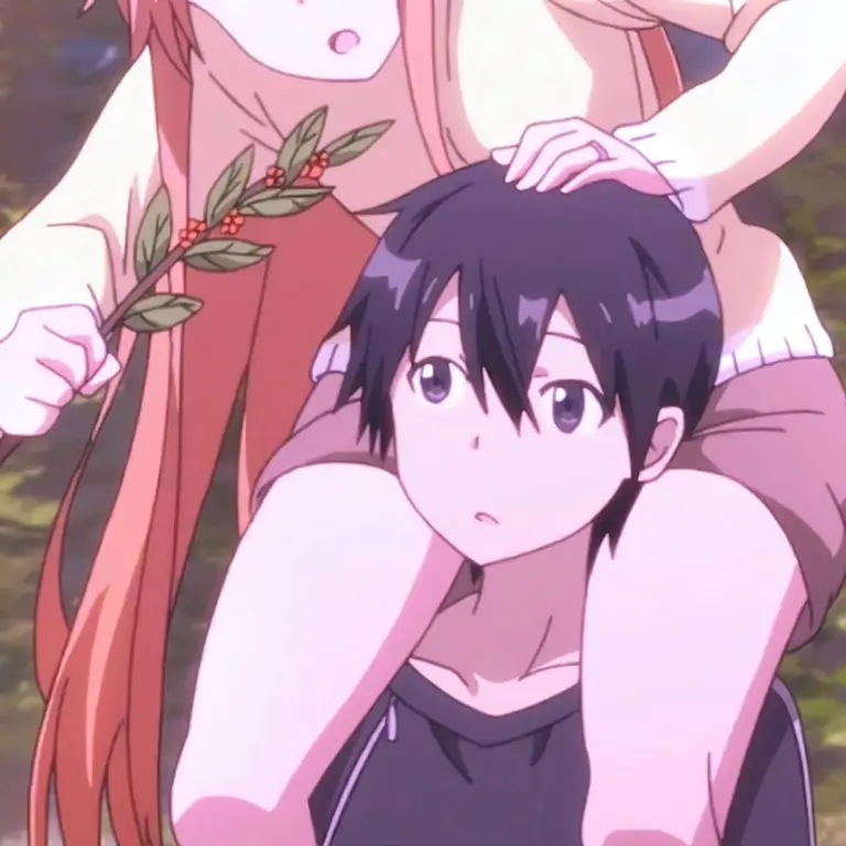 Momen romantis dalam anime Karakter anime bergandengan tangan