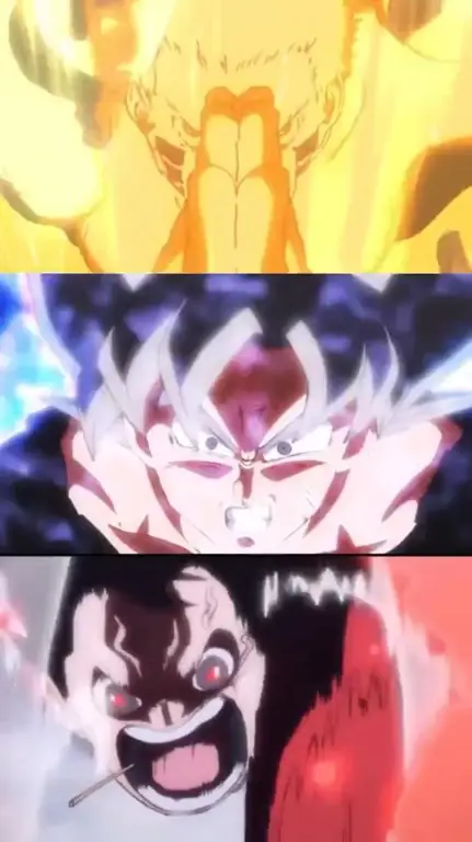 Pertarungan epik yang menegangkan Adegan aksi dari berbagai anime
