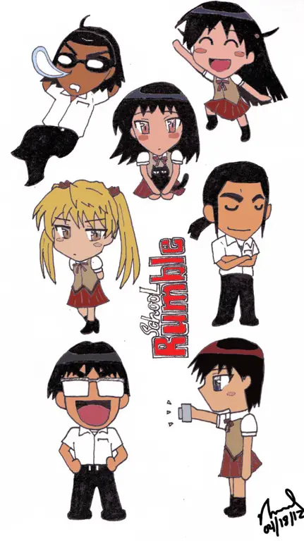Adegan-adegan kocak yang bikin ngakak Momen-momen lucu dalam anime School Rumble