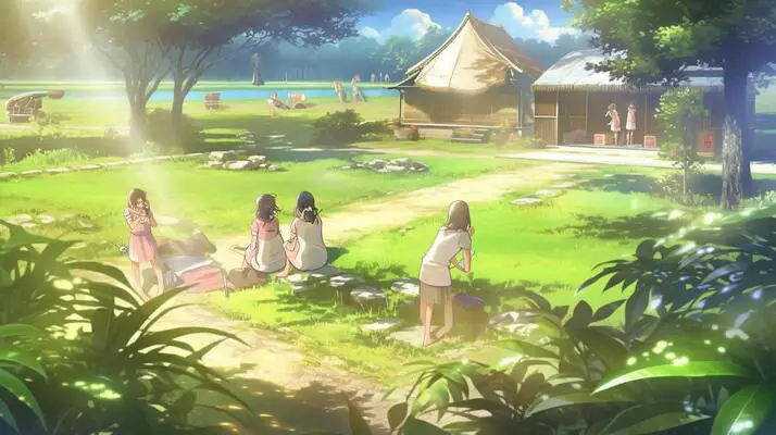 Menikmati anime di rumah Seseorang yang sedang menonton anime di laptop