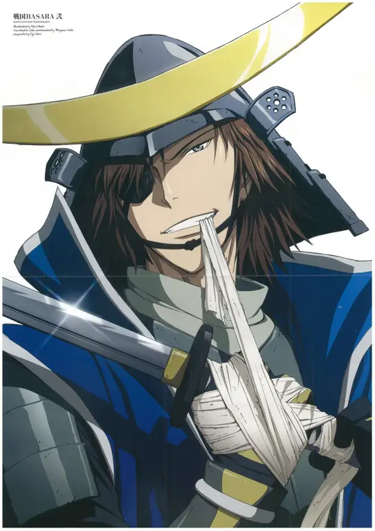 Potret Date Masamune, salah satu karakter utama Karakter Date Masamune dalam anime Sengoku Basara