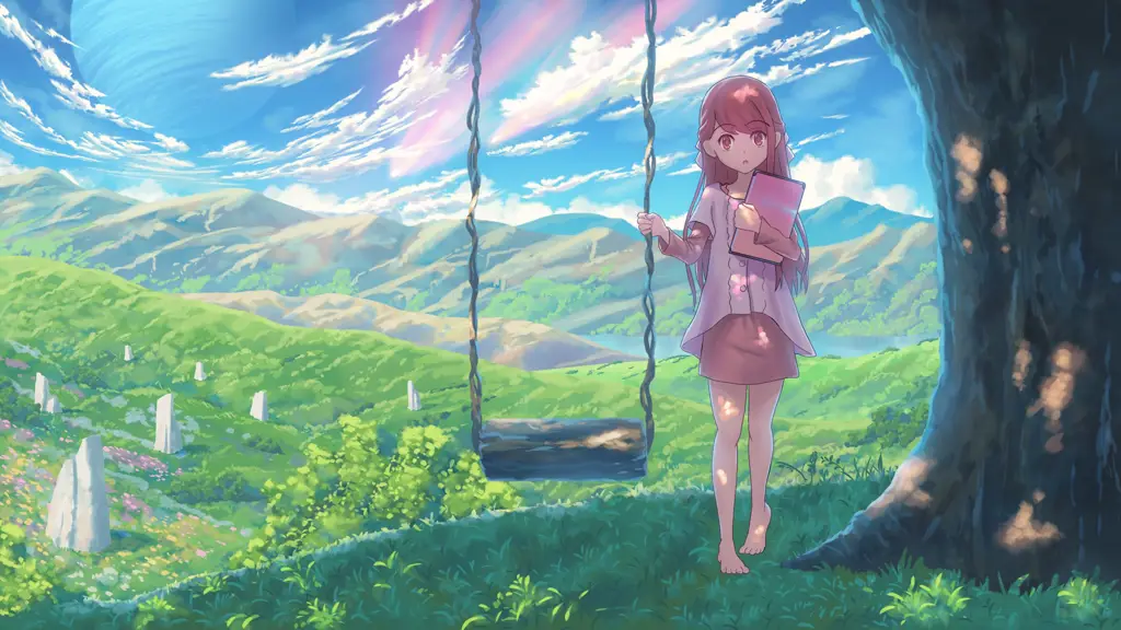 Visualisasi Dunia Virtual di Anime Shelter Gambar dunia virtual dalam anime Shelter