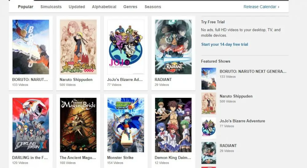 Perbandingan Situs Streaming Anime Grafik perbandingan situs streaming anime