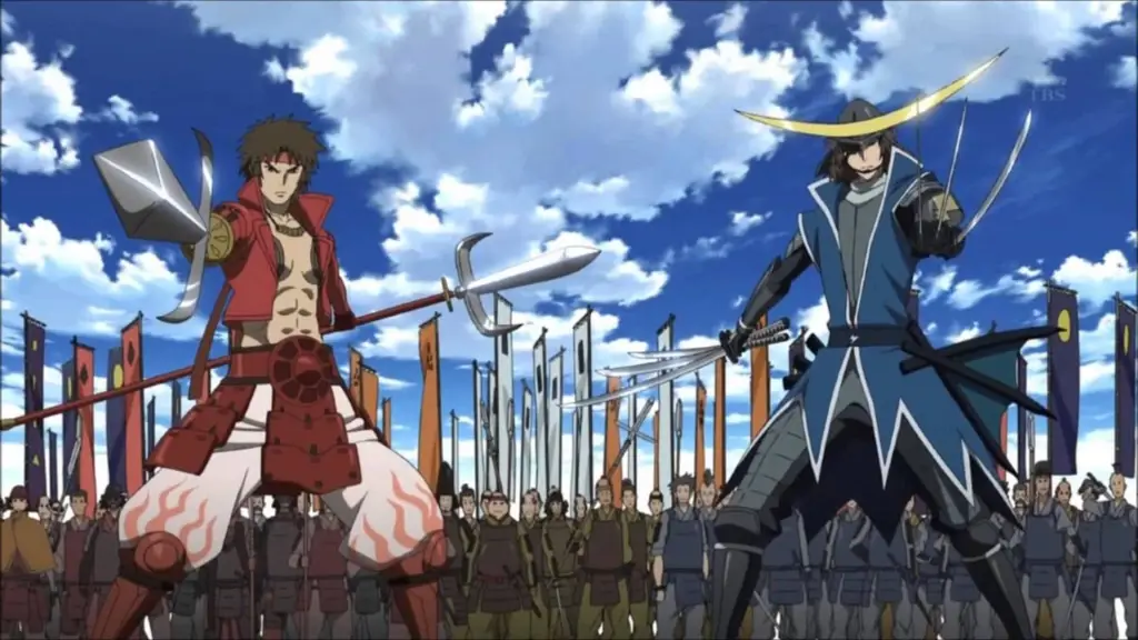 Pertempuran Sengit di Era Sengoku Gambar Adegan Pertempuran Sengoku Basara yang Epik