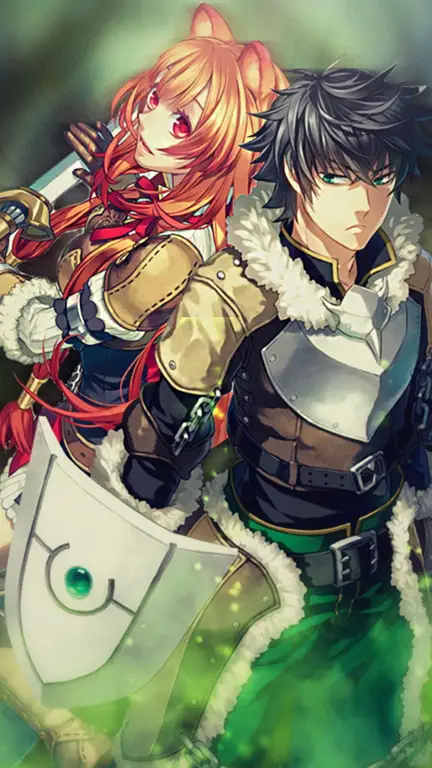 Pertarungan sengit melawan gelombang monster. Adegan pertarungan epik dalam Shield Hero.