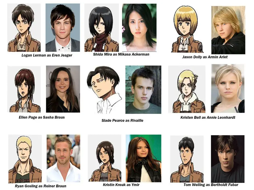Karakter Utama Shingeki no Kyojin Season 2 Gambar para karakter utama di Shingeki no Kyojin Season 2