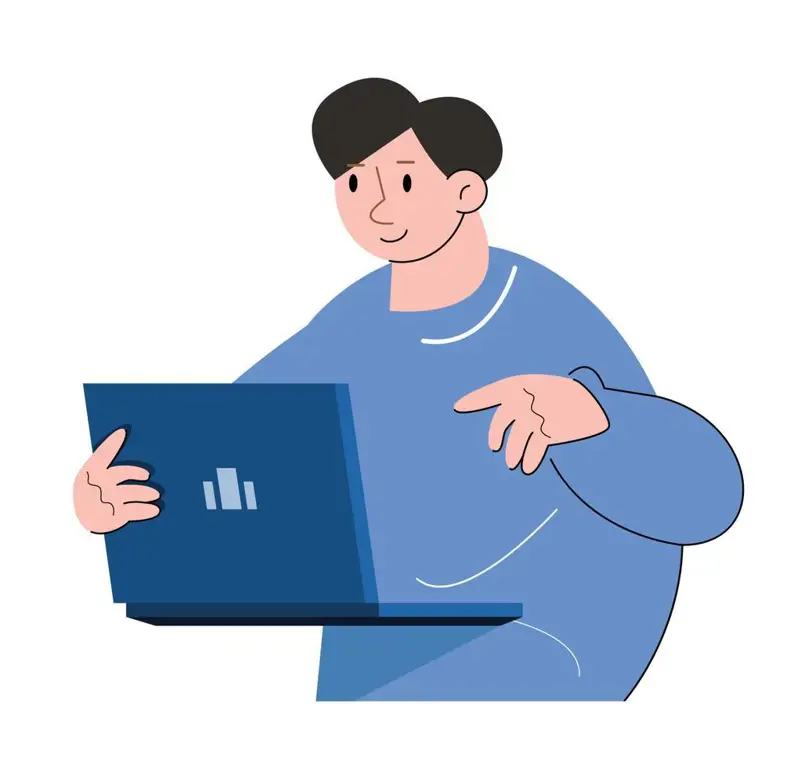 Menonton Anime dengan Nyaman Ilustrasi seseorang menonton anime di laptop