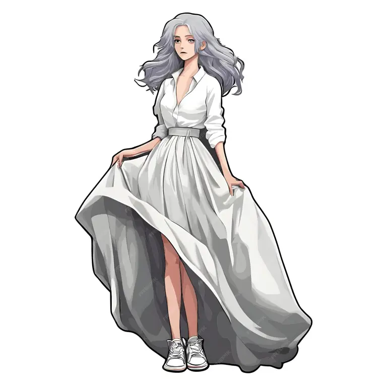 Karakter-karakter anime dengan desain yang menarik Gambar karakter anime perempuan dengan rok