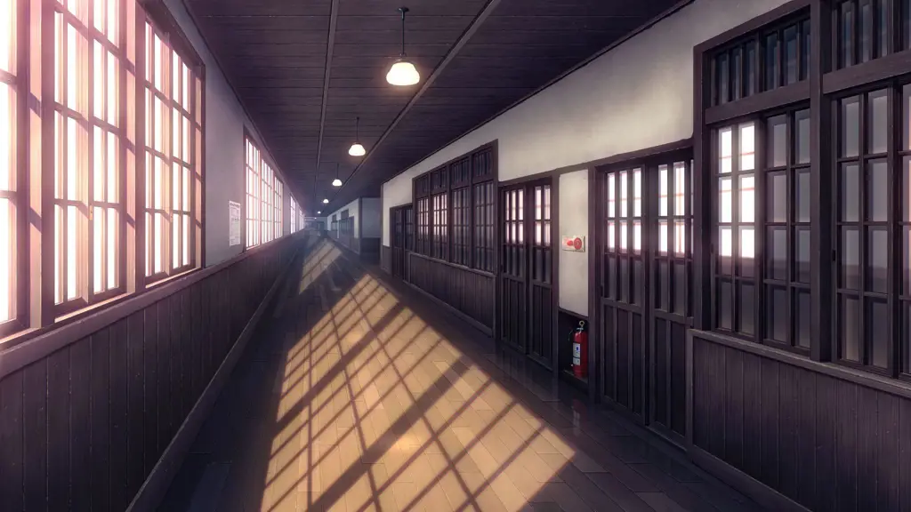 Adegan Anime dengan Latar Sekolah Adegan anime dengan latar sekolah