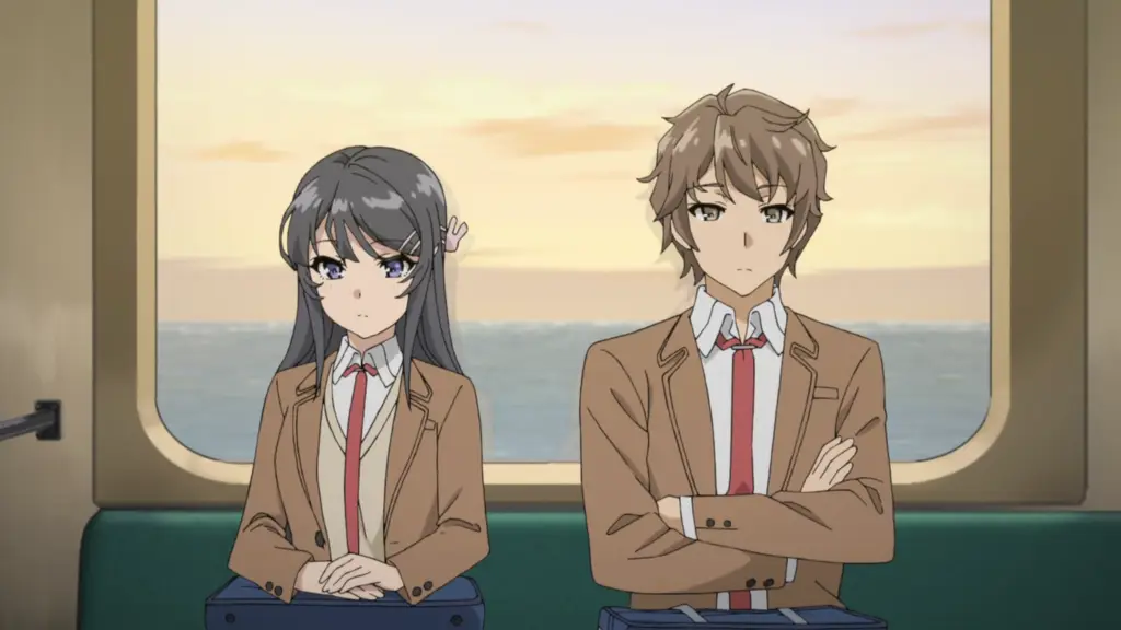 Perbandingan Rascal Does Not Dream of Bunny Girl Senpai Gambar perbandingan anime Rascal Does Not Dream of Bunny Girl Senpai dengan anime lain
