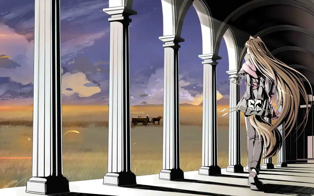 Pemandangan Anime Spice and Wolf Pemandangan indah dari anime Spice and Wolf