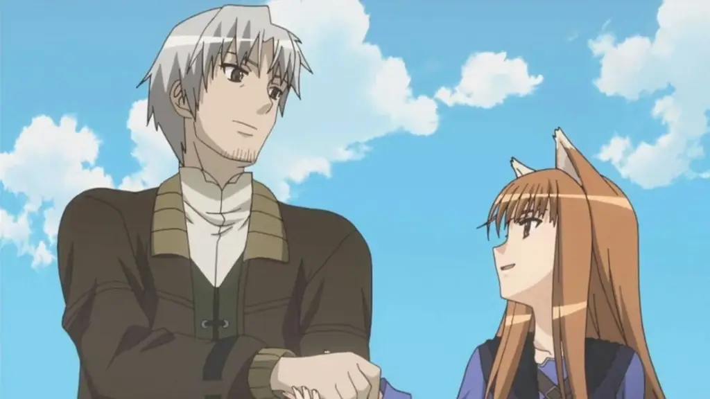Holo dan Lawrence Gambar Holo dan Lawrence dari Spice and Wolf