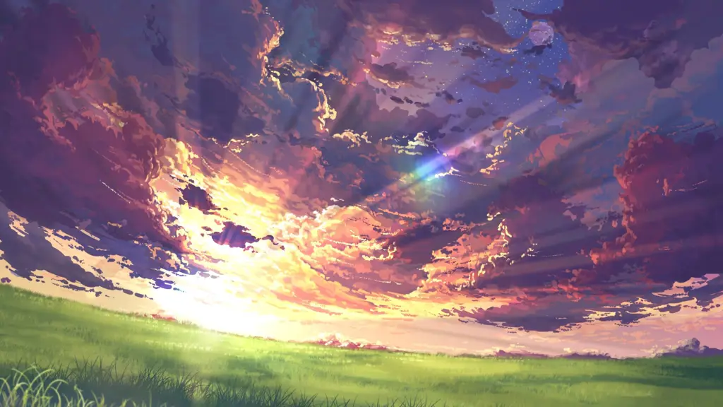 Pemandangan Anime Gambar pemandangan alam anime yang indah