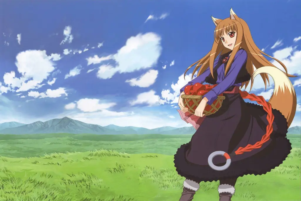 Pemandangan Menawan Sepanjang Perjalanan Holo dan Lawrence Gambar pemandangan dari anime Spice and Wolf