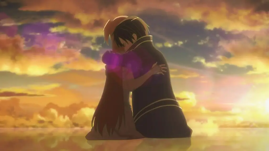 Pasangan utama Sword Art Online Kirito dan Asuna dari Sword Art Online