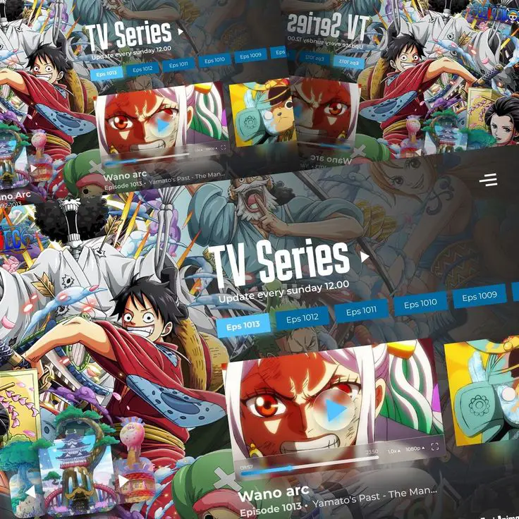Contoh tampilan situs rekomendasi anime Antarmuka situs rekomendasi anime