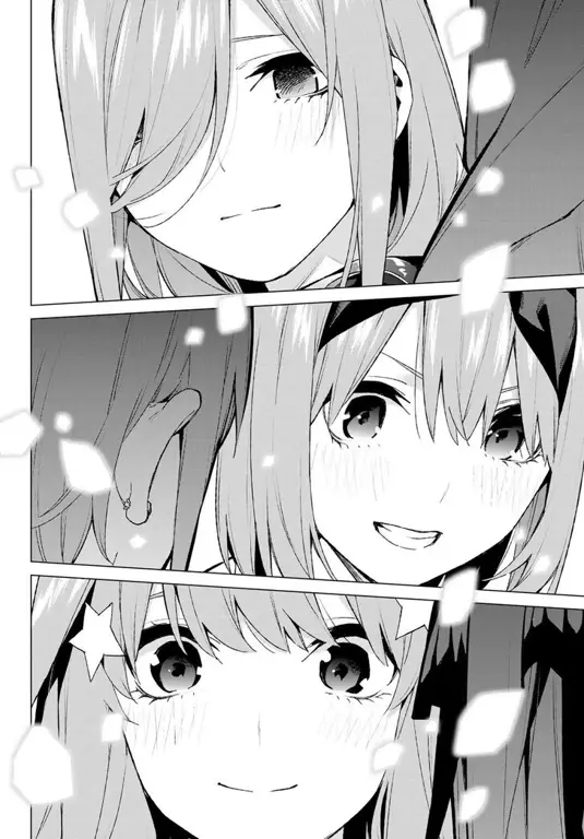 Karakter-karakter The Quintessential Quintuplets Gambar para karakter utama dalam anime The Quintessential Quintuplets
