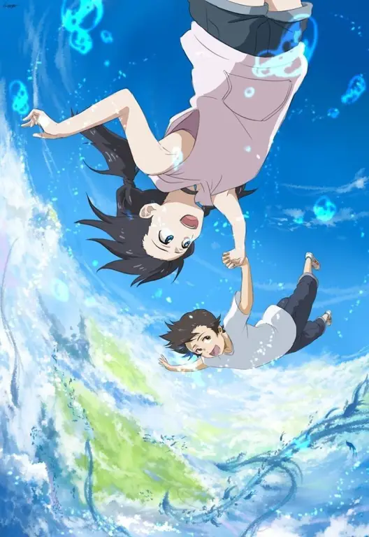 Momen romantis Hodaka dan Hina Adegan Hodaka dan Hina dalam film Tenki no Ko