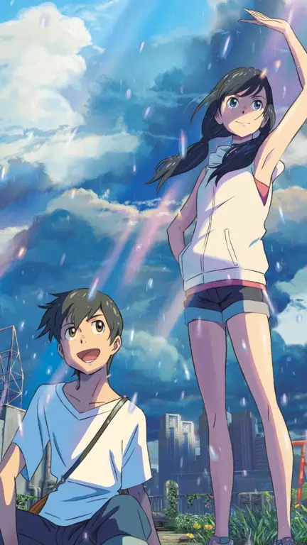 Keindahan Visual Tenki no Ko Pemandangan indah dari anime Tenki no Ko