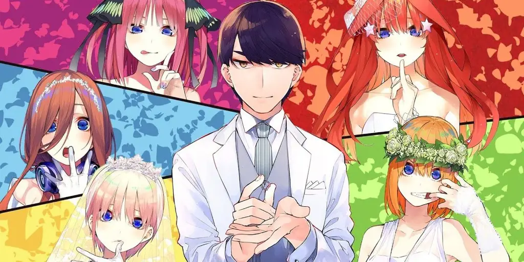 Kelima saudari kembar Nakano Perbandingan karakter The Quintessential Quintuplets
