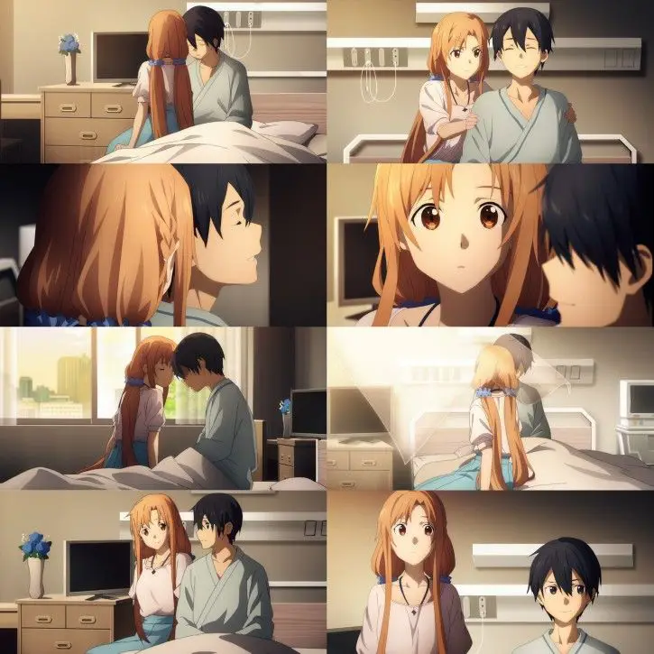 Momen romantis Kirito dan Asuna di SAO Alicization Kirito dan Asuna dalam Sword Art Online Alicization