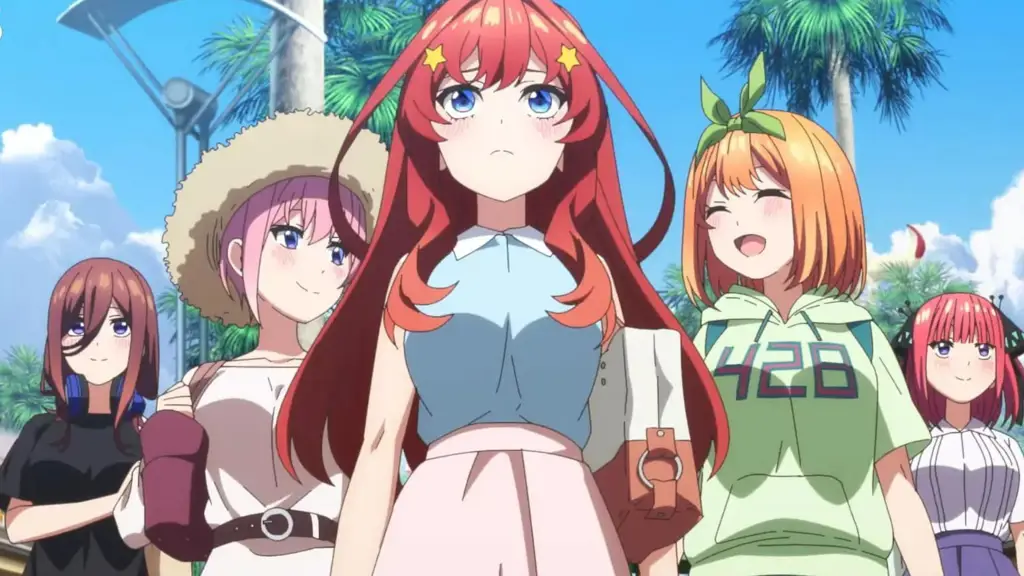 Karakter-karakter yang Menawan Gambar para karakter utama The Quintessential Quintuplets