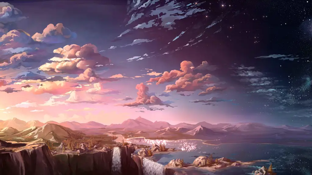 Pemandangan indah dari dunia-dunia dalam anime Tsubasa Gambar pemandangan anime yang indah