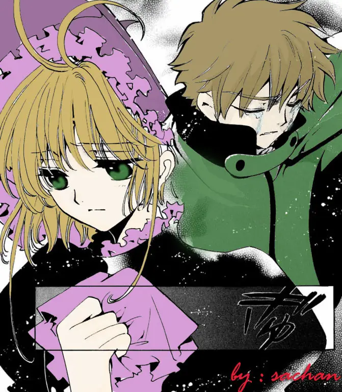 Fanart Sakura dan Syaoran Gambar fanart Sakura dan Syaoran dari anime Tsubasa