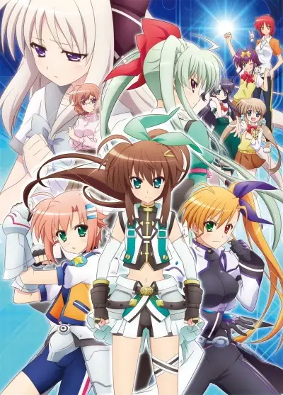 Visual Utama Vivid Strike Visual utama anime Vivid Strike menampilkan karakter utama dan latar belakang yang dinamis.
